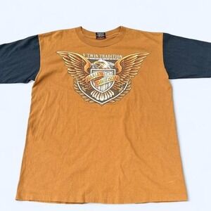 Harley Davidson Double Hit‎ Single Stitch Eagle
